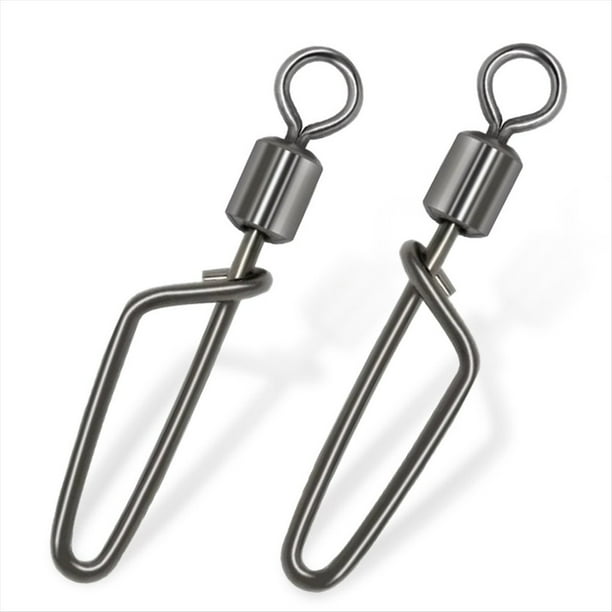 Mosquetones Giratorios Coastlock de Acero Inoxidable, 25 Unidades, con Conector de Pesca, con Terminal de Cambio Rápido, Tipo 4