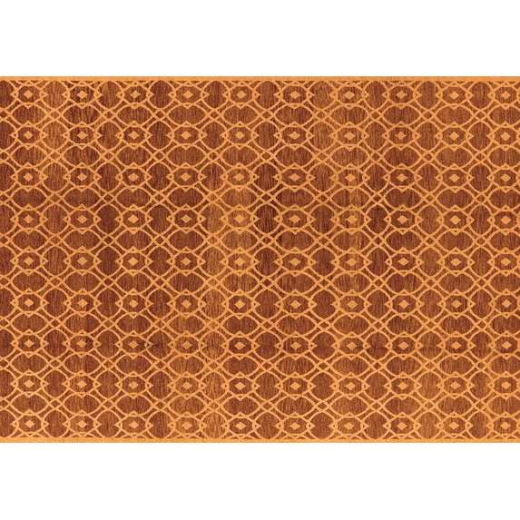 Ahgly Company Indoor Rectangle Oriental Orange Industrial Area Rugs, 2' x 5'