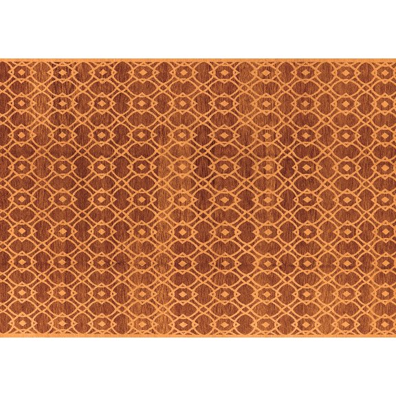 Ahgly Company Indoor Rectangle Oriental Orange Industrial Area Rugs, 4' x 6'