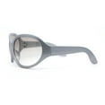 thumbnail image 3 of Retro Oversize Round Wrap Around Minimal 90s Dragonfly Sunglasses Silver - Brown, 3 of 4