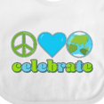 thumbnail image 4 of Inktastic Celebrate Earth Day Peace Love Earth Boys or Girls Baby Bib, 4 of 4