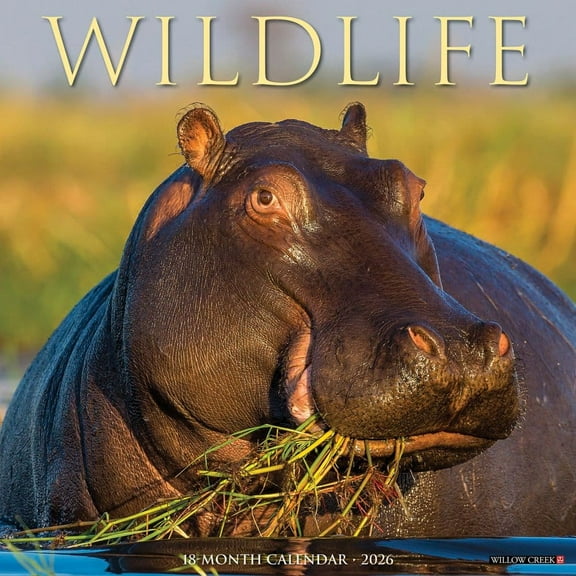 Willow Creek Press, Wildlife 2026 Wall Calendar, 12'' X 12'', 18-Month Calendar with Spiral Binding