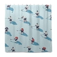 thumbnail image 2 of Yayeee Shower Curtain with Hooks 72"x72" Waterproof Fabric Bathroom Hanging Decor, Blue Ice Hockey, 2 of 5