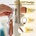 thumbnail image 4 of Austok 100Pcs PU Leather Keychain Blanks Bulk Blanks Keychain Kit with Key Rings DIY Multipurpose Keyring Set for DIY Key Chains Craft, 4 of 9