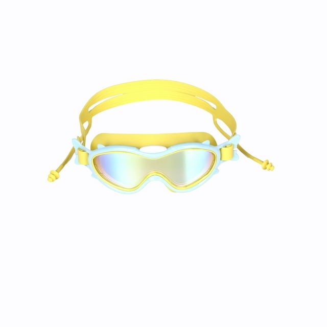 CAITS Lunettes de Natation pour Enfants – Monture aux Couleurs Bonbon avec Verres Antibuée, Protection UV pour Garçons et Filles