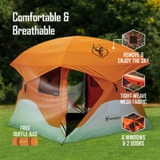 Gazelle T4 4-Person Pop Up Camping Tent with Removable Floor & Rain Fly, Orange