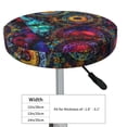 thumbnail image 4 of Gukieu Mandala Colorful Print Round Chair Cover, Dust-proof and Non-slip Bar Chair Protective Cover, Suitable for Bars, Restaurants, Offices-12 inch, 4 of 7