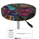 thumbnail image 4 of Disketp Mandala Colorful Funda Redonda para Taburete, Funda de Cojín para Silla de Bar Suave y Elástica-13 inch, 4 of 7