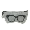 thumbnail image 4 of Portable Eyeglasses Bag Case Soft Felt Zipper Glasses Purse Bag Makeup Storage Pouch, 4 of 7