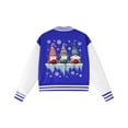thumbnail image 7 of Staki Girls Bomber Jackets Kids Baseball Jackets Casual Jacket Christmas Bomber Jackets(Blue,11-12 Years), 7 of 7