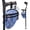 Blue, variant on SupreGear Forearm Crutch Bag, Lightweight Elbow Pouch with Cup Holder, Black, 1 Pack