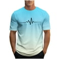 thumbnail image 2 of Zynviq Mens Casual Shirts Athletic Short Sleeve Crew Neck Gradient Graphic T Shirts 2025 Tops for Men XL, 2 of 4