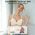 thumbnail image 4 of Women Push Up Bra Everyday Underwear Comfortable Lingerie Bralette with Support Anti-Sag-Size80B/36B, 4 of 6