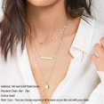 thumbnail image 2 of Turandoss 14K Gold Plated Layered Chain Y-Necklaces for Women Adjustable Choker Chain Bar Disc Pendant Jewelry Trendy Personalized Birthday Gifts for Women Her, 2 of 8