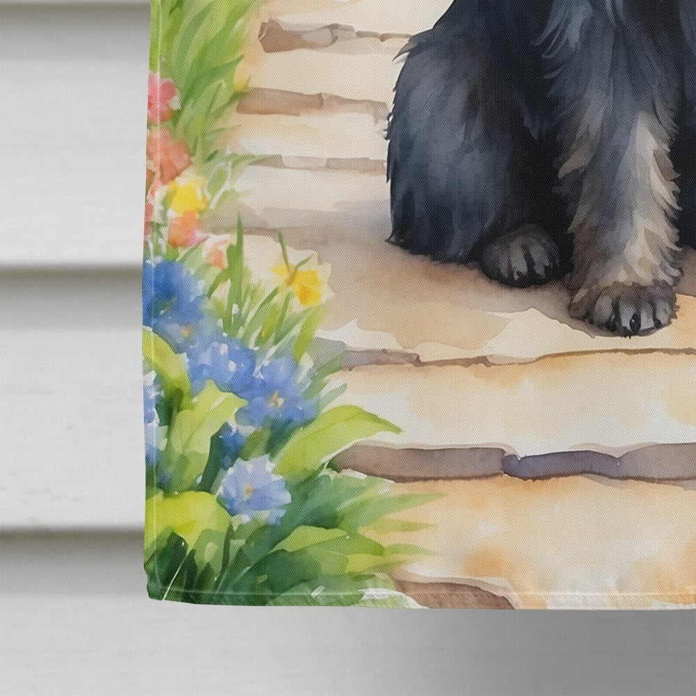 Affenpinscher Spring Garden House Flag 28 in x 40 in