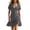 Gray, variant on DYTTDG Women's Button-Front Ruffled Hem Mini Dress | V-Neck Short Sleeve Casual Summer Dress with Pockets, Flowy Shirt Dress