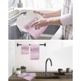 thumbnail image 5 of Pink Summer Coastal Kitchen Dish Towels for Drying Dishes Set of 3, Modern Ocean Waves Starfish Shell Waffle Weave Microfiber Hand Tea Bathroom Towels Quick Dry & Absorbent Towel 12x12, 5 of 7