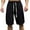 Black, variant on Mens Shorts Casual, Solid Color Drawstring Elastic Waist Weave Short Pants, Trendy for Streetwear and Dailywear, M
