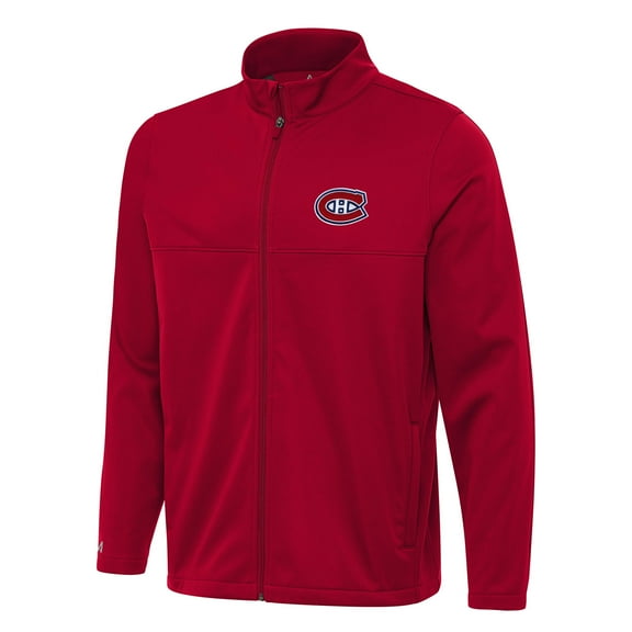 Men's Antigua Red Montreal Canadiens Links 2 Full-Zip Golf Jacket