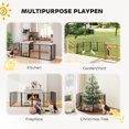 thumbnail image 4 of PawHut 8 Panels Dog Playpen Pet Playpen Dog Fence Puppy Pen with Door, 30"H, 4 of 10
