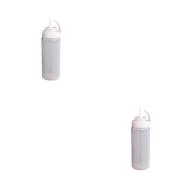 Advancent Botella de escala exprimible de 250 ml, almacenamiento de condimentos de aceite, hogar, Hotel, restaurante, cocina, dispensador de Blanco 2piezas