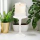 thumbnail image 1 of Candelabro cónico, candelabro, para centros de mesa de velas cónicas de pilar, candelabro de cristal, candelabro para decoración de fiestas y bodas Blanco Alto, 1 of 8