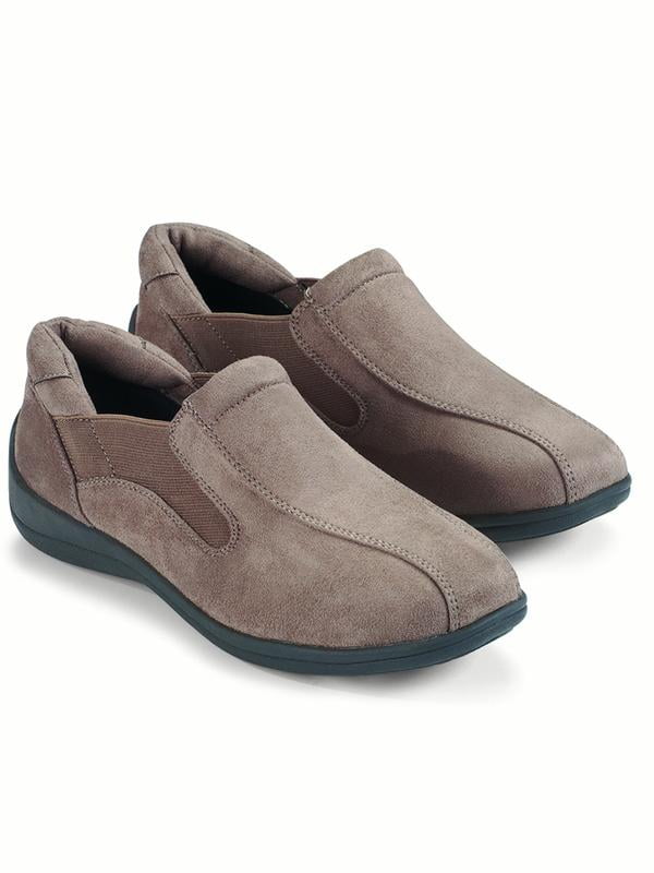 Microsuede Padded Stretch Slip On Shoes for Women - Walmart.com