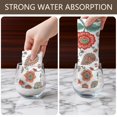 thumbnail image 6 of 6 Pcs Pioneer Flower Floral Print Pattern Kitchen Towels, Funny Microfiber Dish Towel Set, 18" X 26" Tea Towels, 6 of 6