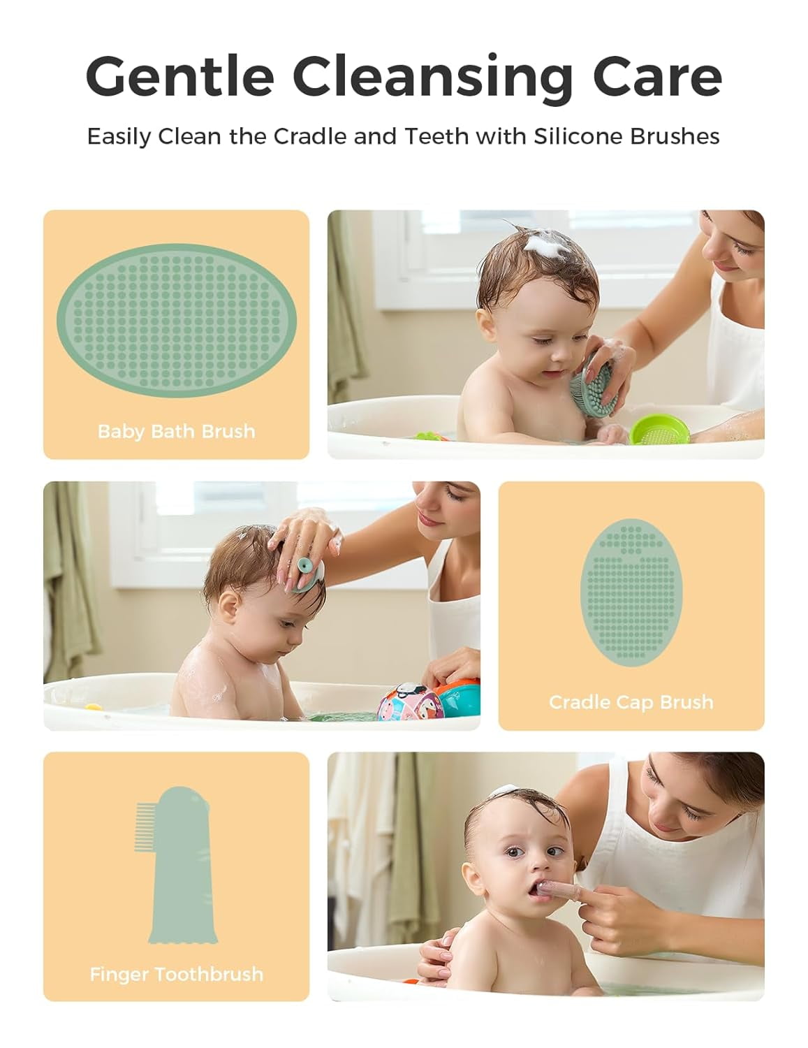 Momcozy Core Baby Kit, Baby Shower & Registry Essential Kit for Grooming Cleansing Care, Includes Nail File Kits, Nasal Aspirator, Bath Brushes, Toothbrush, Comb, Storage Case, etc