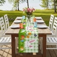 thumbnail image 4 of Table Runners 70 Inches Long Dress Scarves, Easter Bunny Farmhouse Coffee/Dining/Kitchen Table Decor, Holiday Table Runner, Spring Easter Eggs Floral Sage Green Plaid 13x70 Inch, 4 of 9