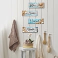 thumbnail image 5 of 4pcs Ocean Beach Wood Relax Soak Unwind Breathe Art Sign Hanging Wooden for Living Room Laundry Spa Washroom Home Decor, 5 of 8