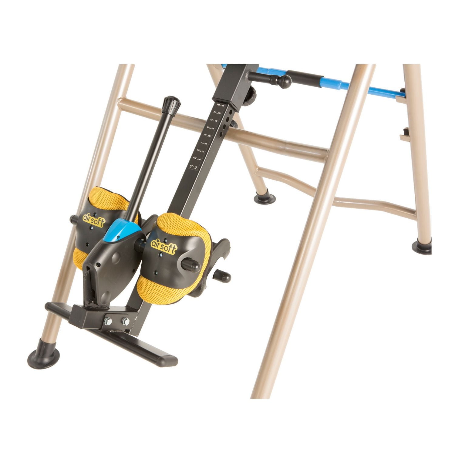 Table d'inversion EXERPEUTIC 225SL avec système de sécurité à cliquets « SURELOCK », soutien lombaire et attache-chevilles sans pincement AIR SOFT