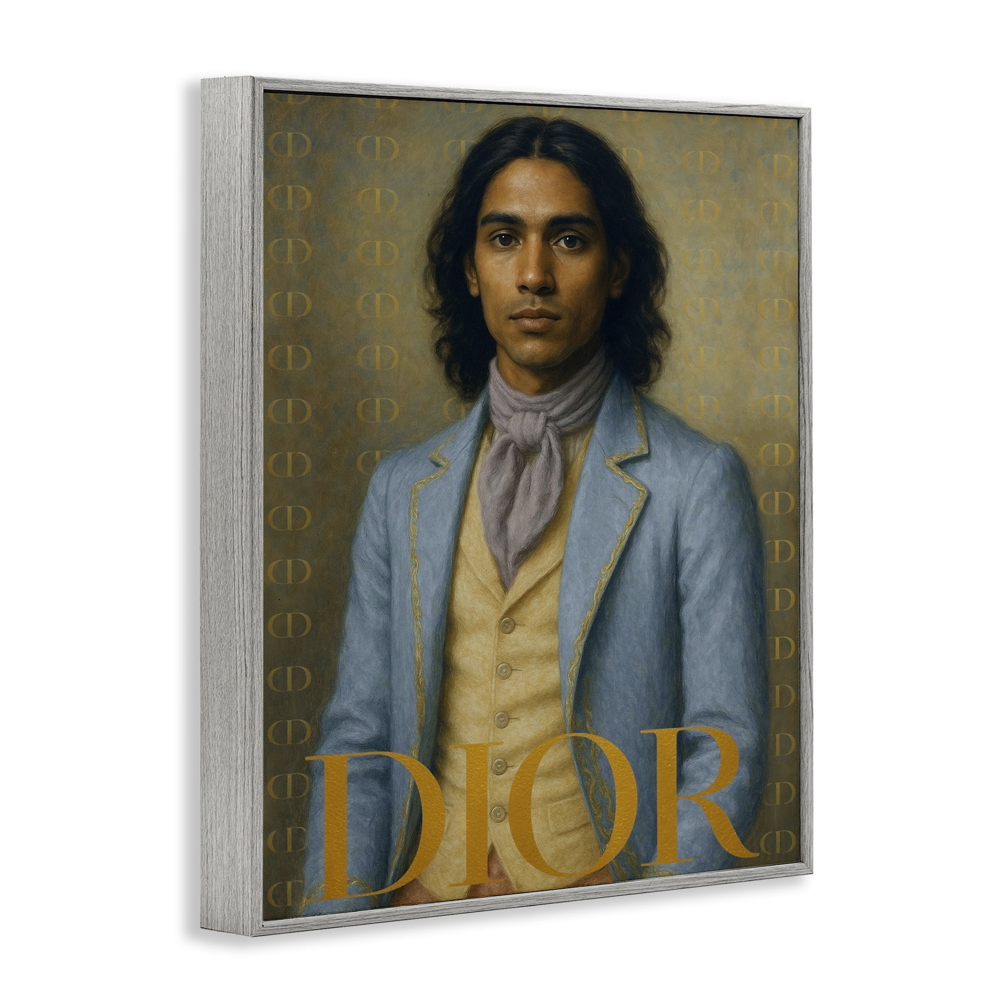 Stupell Industries Iconic Gentleman Fashion Gray Framed Giclee Art, design by Grotto Studios