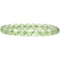 thumbnail image 1 of Natural Prehnite Gemstone 8mm Round Beads Stretch Bracelet 7" Unisex, 1 of 5