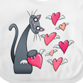 thumbnail image 4 of Inktastic Cat Versus Valentine’s Day Hearts with Wings Boys or Girls Baby Bib, 4 of 4