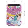 thumbnail image 2 of JOJO Siwa-theme Cylinder Pen Holder Pencil Organizer with Flannel Lining PVC Leather Material Cardboard Base for study work 10*8CM, 2 of 6