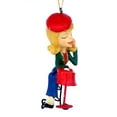 thumbnail image 3 of Girl Wearing Beret at a Cafe Hanging Ornament, 3 of 3