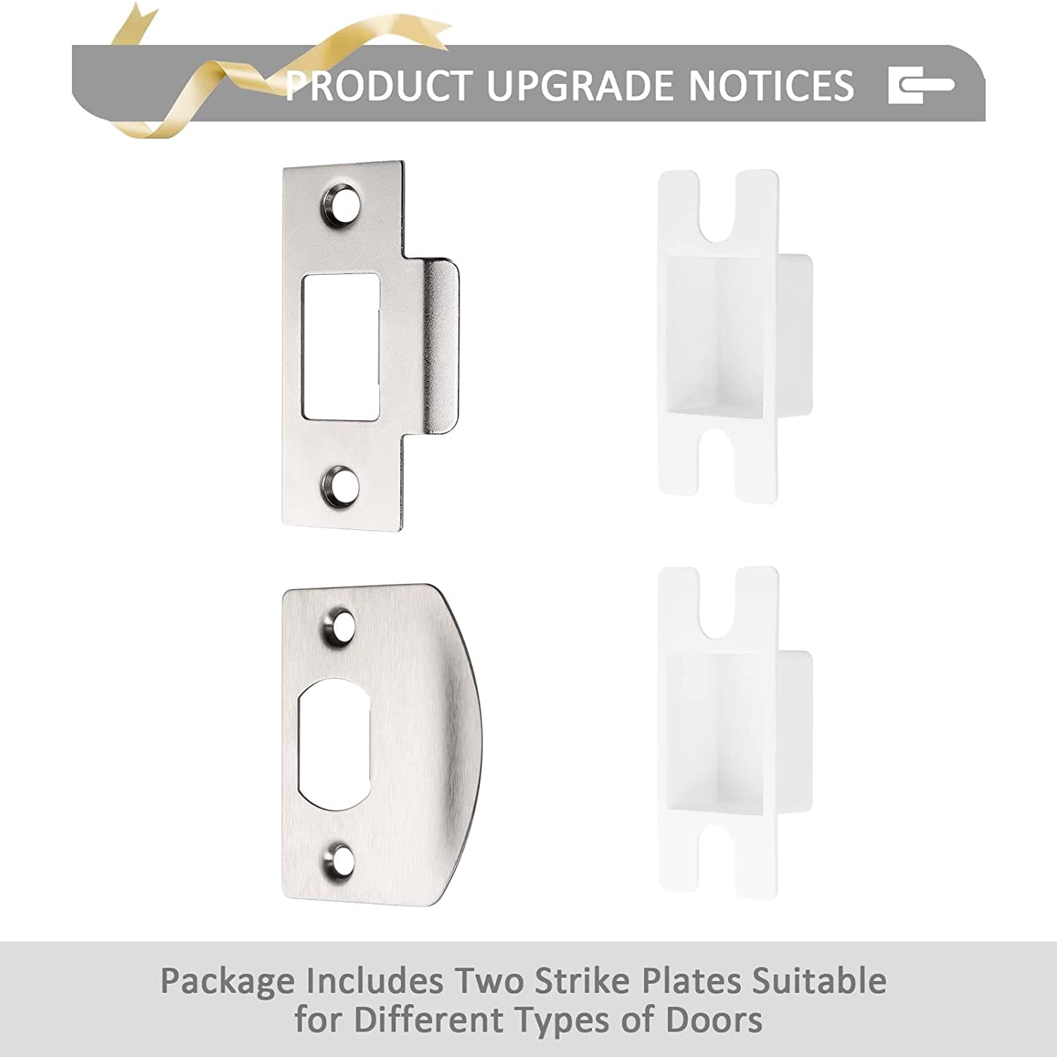 3 Pack Probrico Square Door Lever Door Lock Handle Lockset Keyless Doorknobs Passage Knobs Lockset Interior Hallway Passage Closet in Satin Nickel