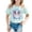 Mint Green, variant on Little T-Shirts For Girls Fashion Short Sleeve Cute Printed Round Neck Casual For Kids Soft Comfortable Daily Wear Birthday Shirt Size 6-7T