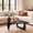 Black, variant on Modern Coffee Table, Mid Century Triangle Coffee Table for Living Room Bedroom Reception Office Tables, Wood