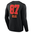 thumbnail image 3 of Men's Travis Kelce Black Kansas City Chiefs Team Wordmark Player Name & Number Long Sleeve T-Shirt, 3 of 3