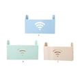 thumbnail image 2 of Wosthever Caja de almacenamiento organizador de enrutador WiFi estante de pared soporte colgante para el hogar estante montado autoadhesivo Almacenamiento y organización del hogar Verde claro, 2 of 6