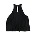 thumbnail image 1 of Blusa con hombros descubiertos y abertura bar III para mujer negro extragrande, 1 of 2