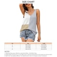 thumbnail image 6 of Women's V Neck Summer Casual Loose Sleeveless Knitted Blouse Shirts Vest Contrast Colors Grey M, 6 of 6
