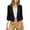 Black, variant on Women Cropped Open Front Blazer Jacket Ruched 3/4 Sleeve Shawl Lapel Suit Coat Business Casual Office Outerwear
