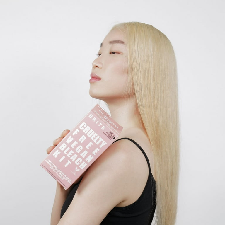 BRITE Vegan Hair Bleach Kit, Ammonia Free, Low Odor, Cruelty Free