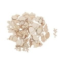 thumbnail image 5 of 100pack Mixed Leaf Squirrel Shape Blank Wood Cutout Veneers for Party Decor, 5 of 7