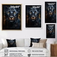 thumbnail image 4 of Designart "Blue Yellow Midnight Panther Inky II" Animals Floater Framed Wall Art Print, 4 of 7