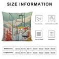 thumbnail image 5 of Shangniulu Farmhouse Decorative Square Throw Pillow Cover Short Plush Christmas Snowboard Winter Ski Resort Sport Wide Recreation Cushion Case for Sofa Car Bedroom 18 x 18 Inch, 5 of 5