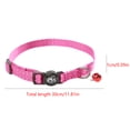 thumbnail image 4 of Collier pour Animaux Réfléchissant avec Collier Cloche Collier pour Animaux Réglable Collier en Nylon Rose Rouge, 4 of 9